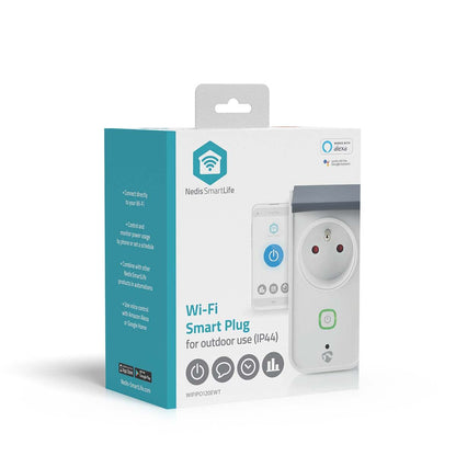 Nedis SmartLife Smart Plug | Wi-Fi | IP44 | Power meter | 3680 W | Type E (CEE 7/6) | -30 - 40 °C | Android™ / IOS | Grey / White | 1 pcs