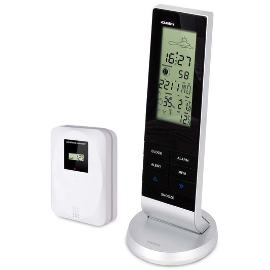 Alecto Weather station with wireless sensor Black / Silver