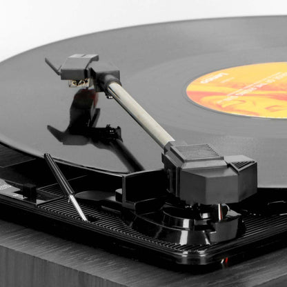 Lenco LS-10BK | Wood turntable with built-in speakers black