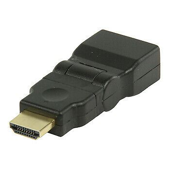 Nedis HDMI™ Adapter | HDMI™ Connector | HDMI™ Output | Gold Plated | Swivel | ABS | Black | 1 pcs | Envelope
