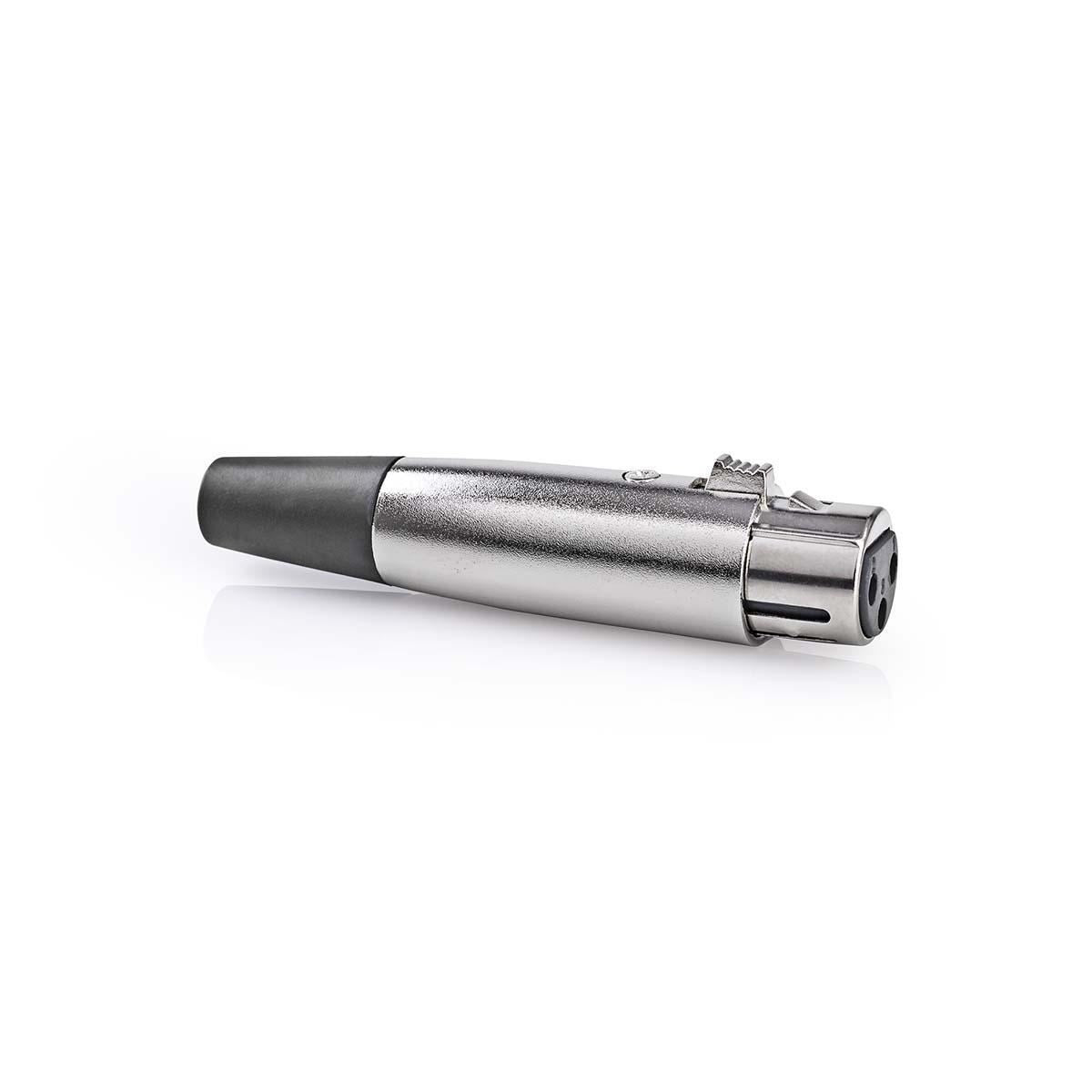 Nedis CAVC15902ME | XLR Connector | Straight | Female | Nickel Plated | Soldering | Cable input diameter: 7.0 mm | Metal | Silver | 25 pcs | Polybag