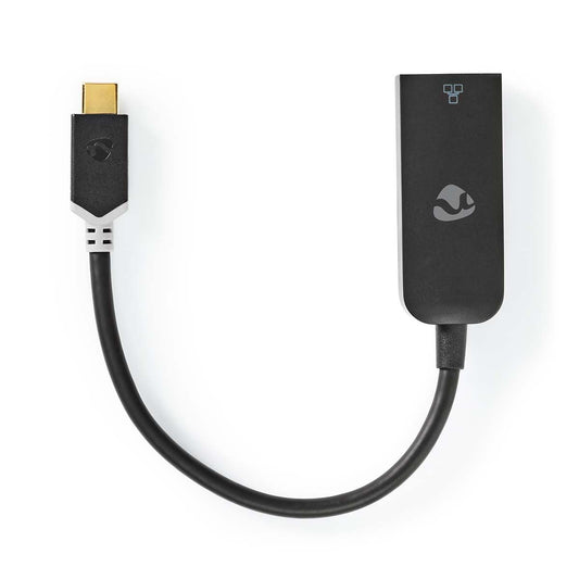 Nedis USB Network Adapter | USB 3.2 Gen 1 | 1000 Mbps | USB-C™ Male | RJ45 Female | 0.20 m | Round | Gold Plated | Tinned Copper | Anthracite | Box