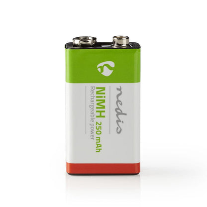 Nedis Rechargeable NiMH Battery E-Block | 8.4 V DC | 250 mAh | Precharged | 1-Pack | 6LR61