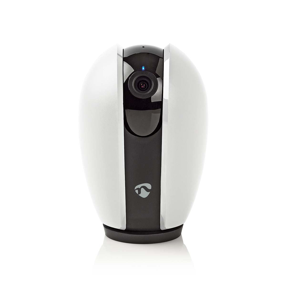 Nedis SmartLife Indoor Camera | Wi-Fi | Full HD 1080p | Pan tilt | Cloud Storage (optional) / microSD (not included) | With motion sensor | Night vision | Dark Grey / White
