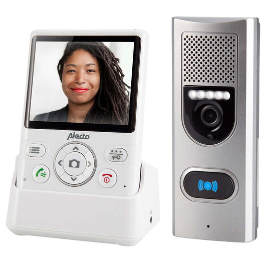 Alecto Door Video Intercom Camera | with Portable 3.5" inch Color Display Wireless Door Entry unit