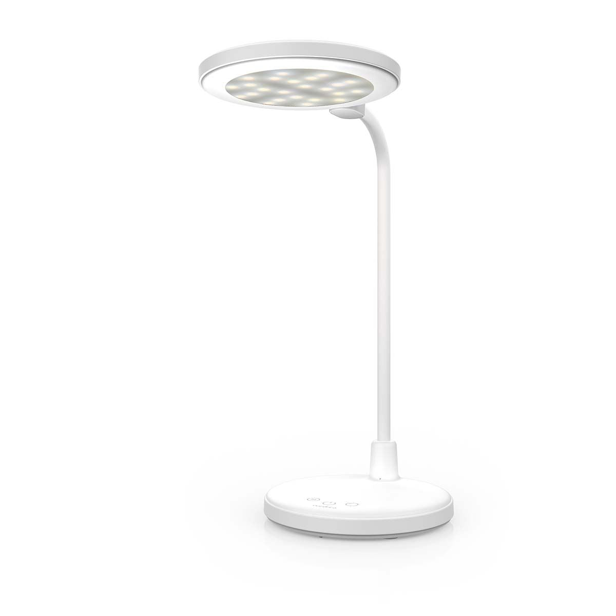 Nedis LTLRM11WT | LED Desk Lamp | Dimmable | Integrated Mirror | 3 Light Modes | 100 lm | Rechargeable | Touch Function | White