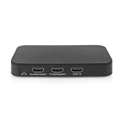 Nedis Digital Audio Converter | 2-way | Connection input: DC Power / 1x HDMI™ Input | Connection output: 2x HDMI™ Output | Automatic | Anthracite