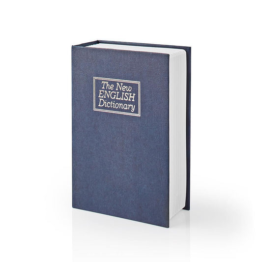 Nedis Vault | Book Safe | Key Lock | Indoor | Small | Inner volume: 0.86 l | 2 Keys Included | Blue / Silver