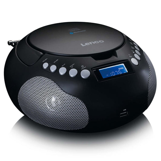 Lenco Portable radio CD/MP3 with USB and Bluetooth Black