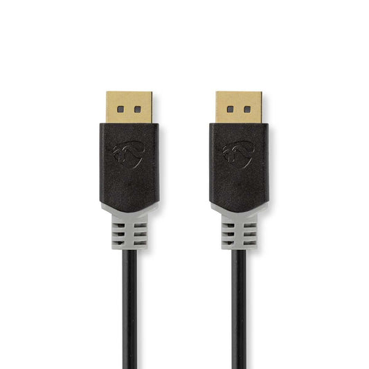 Nedis DisplayPort Cable | DisplayPort Male | DisplayPort Male | 4K@60Hz | Gold Plated | 2.00 m | Round | PVC | Anthracite / Grey | Box