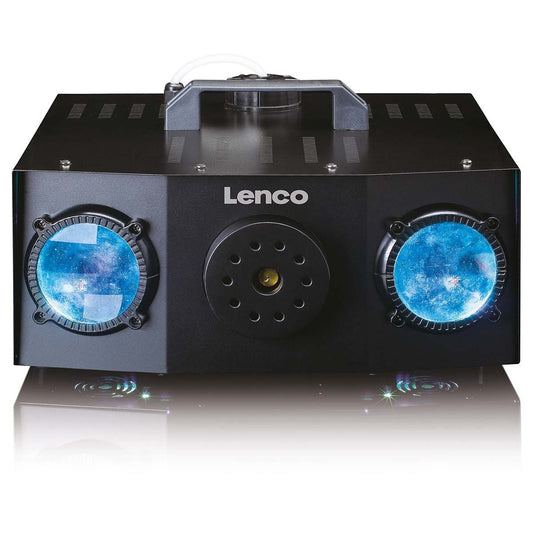 Lenco LFM-220BK | 2-in-1 Party Machine | Dual-matrix RGB Lighting | Fog Machine