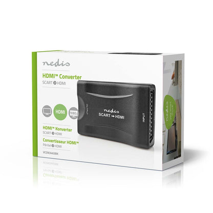 Nedis HDMI™ Converter | SCART Female | HDMI™ Output | 1-way | 1080p | 1.2 Gbps | ABS | Black