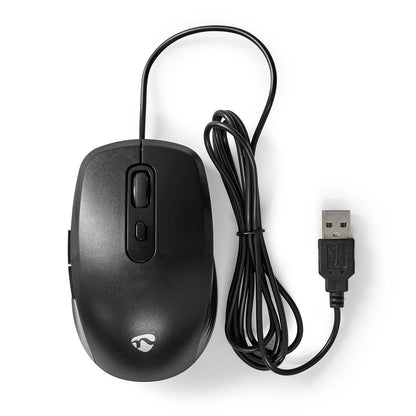 Nedis Mouse | Wired | 1200 / 1800 / 2400 / 3600 dpi | Adjustable DPI | Number of buttons: 6 | Right-Handed