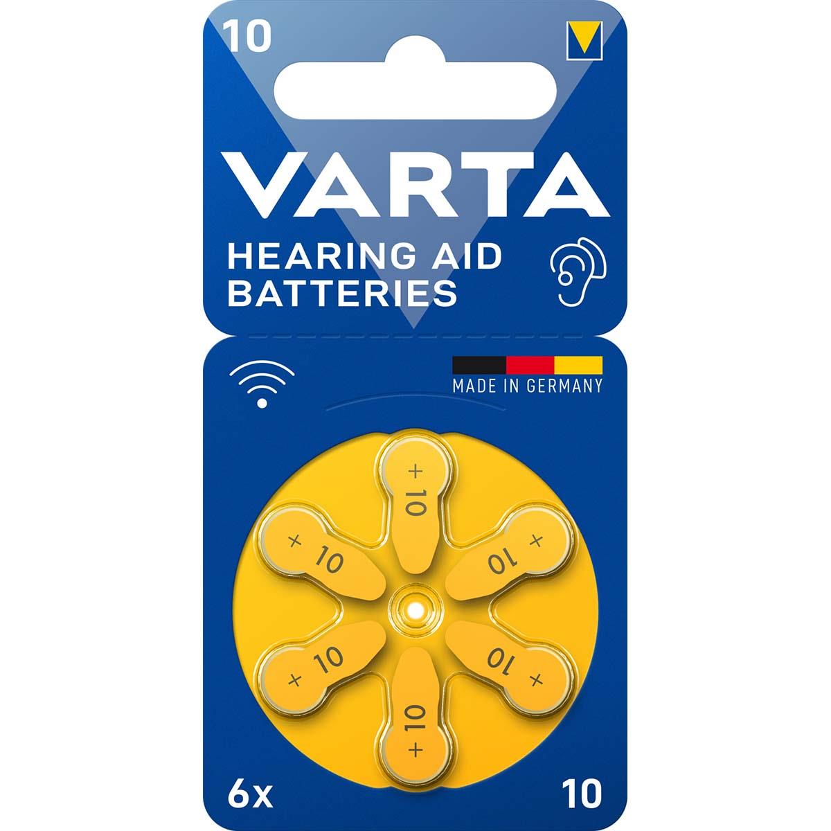 Varta 24610101416 | Hearing Aid Batteries Type 10 6-Blister