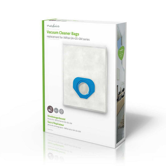 Nedis DUBG222NIL4 | Vacuum Cleaner Bag | 4 pcs | Synthetic | Most sold for: Nilfisk | White