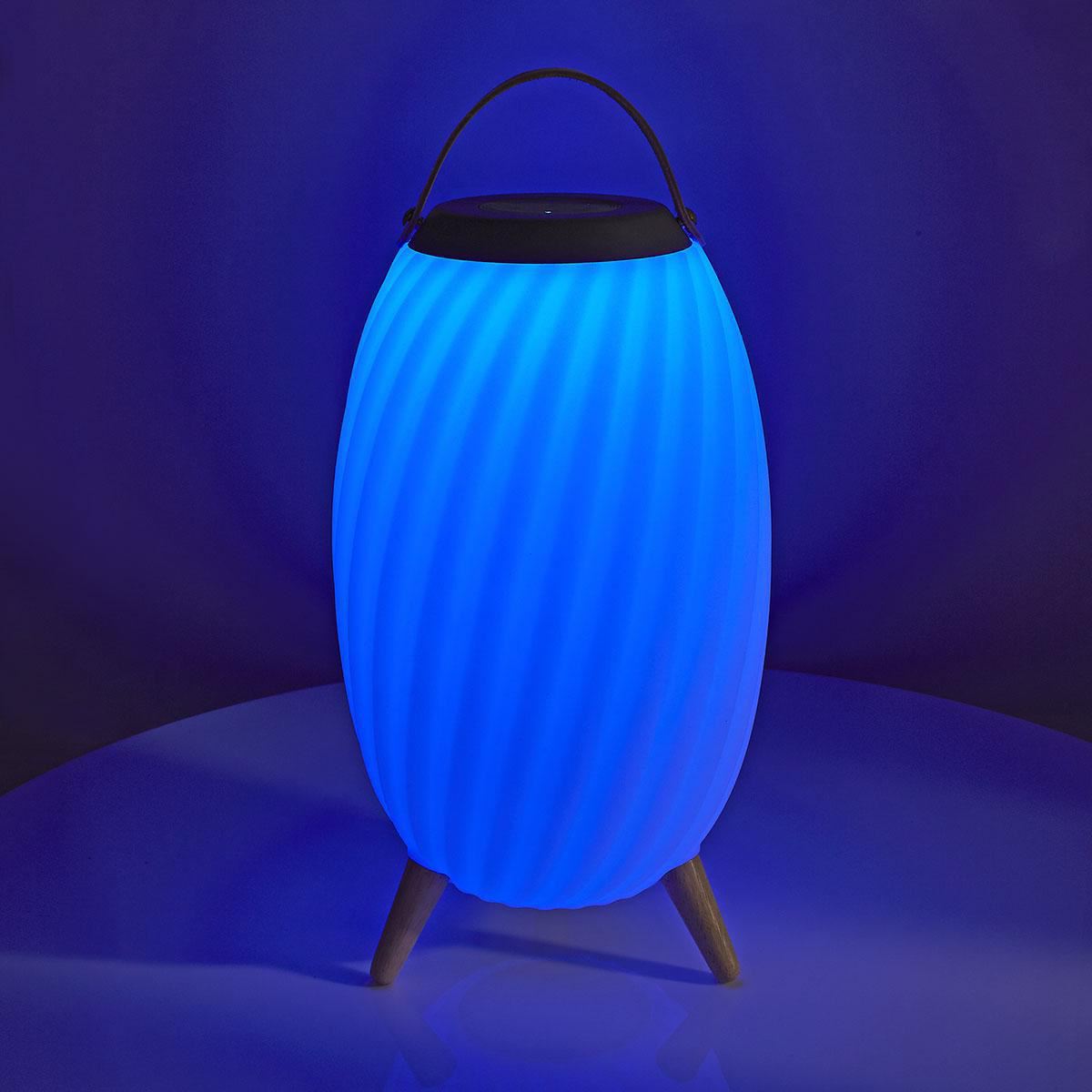 Nedis Bluetooth® Speaker with Mood Light | 6 hrs | Ambiance Design | 60 W | Mono | RGB / Warm White | IPX5 | Linkable | Grey / White