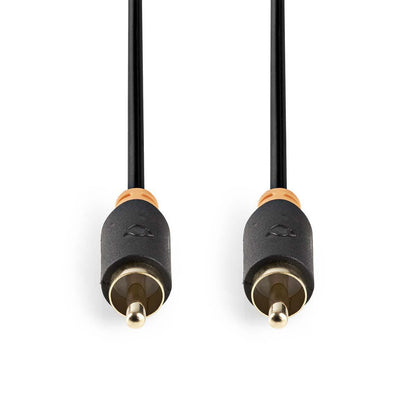 Nedis Digital Audio Cable | RCA Male | RCA Male | Gold Plated | 2.00 m | Round | PVC | Anthracite | Box