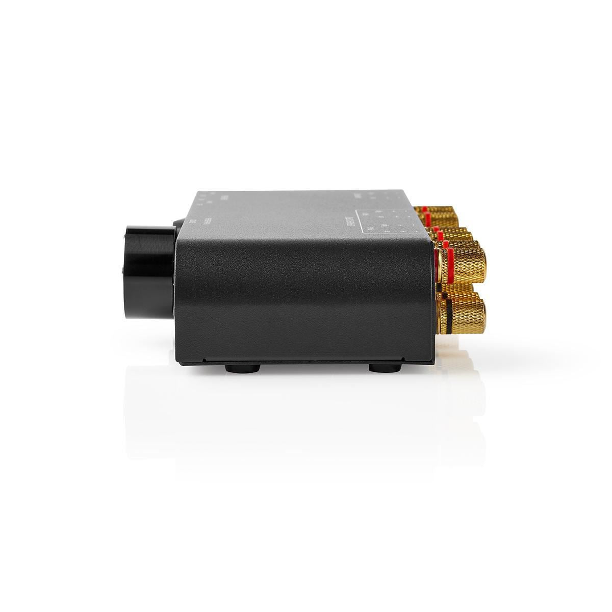 Nedis Speaker Control Switchbox | 2 port(s) | Banana | Speaker impedance: 4-16 Ohm | Maximum load per channel: 60 W | Volume control | Aluminium | Black