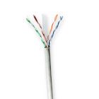 Nedis Network Cable Roll | CAT6 | Solid | U/UTP | CCA | 100.0 m | Indoor | Round | PVC | Grey | Pull Box