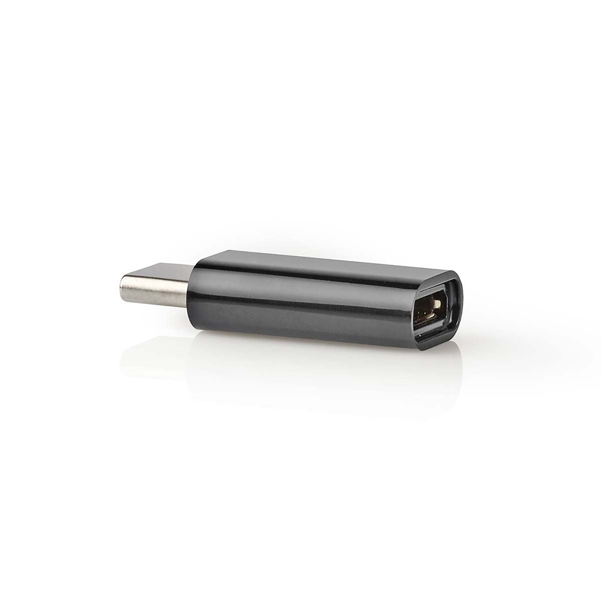Nedis USB-C™ Adapter | USB 2.0 | USB-C™ Male | USB Micro-B Female | 480 Mbps | Round | Gold Plated | Anthracite | Box