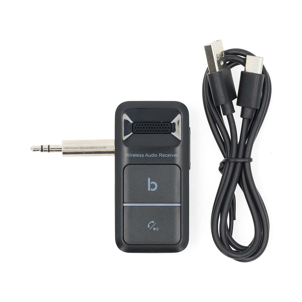 Nedis Bluetooth® Receiver | Connection output: USB-C™ Female / 3.5 mm | AAC / SBC | Automatic power off function | Black