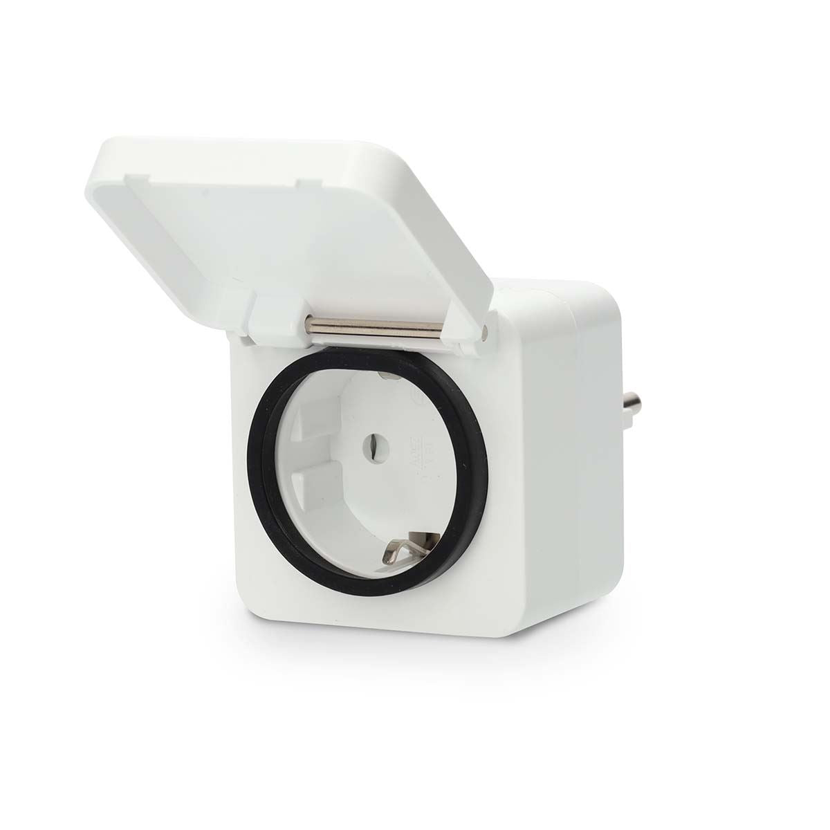 Nedis SmartLife Smart Plug | Wi-Fi | IP44 | 3680 W | Plug with earth contact | -25 - 55 °C | Android™ / IOS | Grey / White | 1 pcs