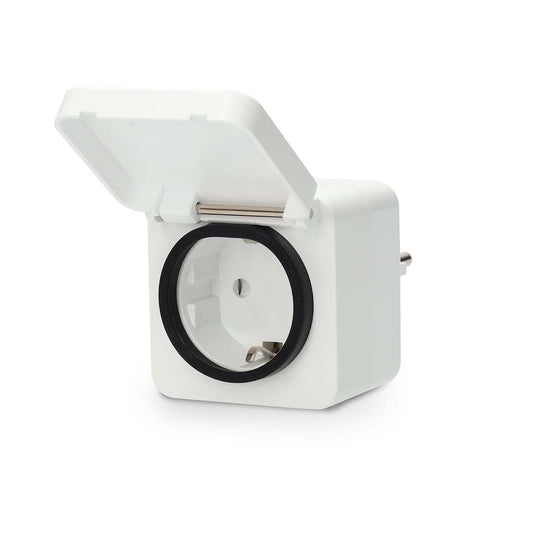 Nedis SmartLife Smart Plug | Wi-Fi | IP44 | 3680 W | Plug with earth contact | -25 - 55 °C | Android™ / IOS | Grey / White | 1 pcs