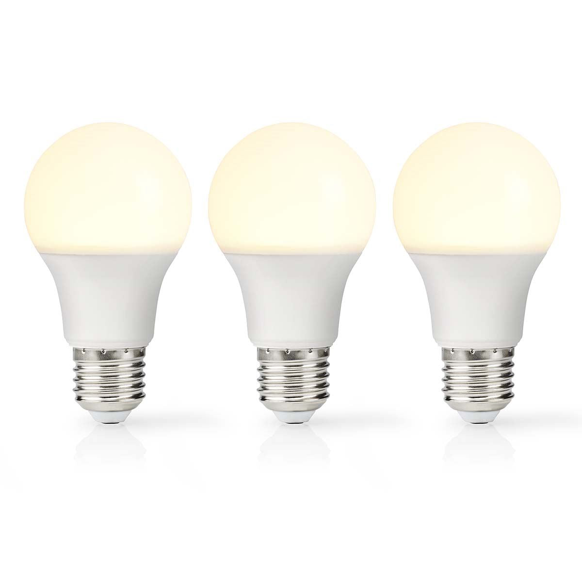 Nedis LED Bulb E27 | A60 | 4.9 W | 470 lm | 2700 K | Warm White | Retro Style | Frosted | 3 pcs