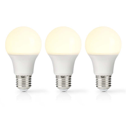 Nedis LED Bulb E27 | A60 | 4.9 W | 470 lm | 2700 K | Warm White | Retro Style | Frosted | 3 pcs