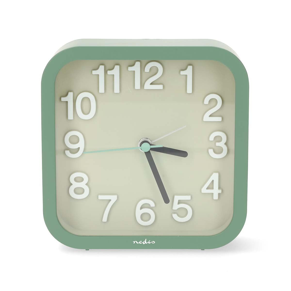 Nedis Analogue Desk Alarm Clock | Snooze function | Silent clockwork | Green