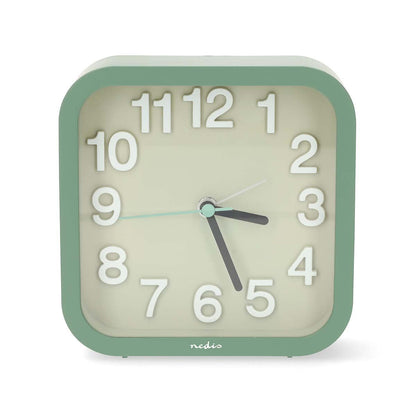 Nedis Analogue Desk Alarm Clock | Snooze function | Silent clockwork | Green