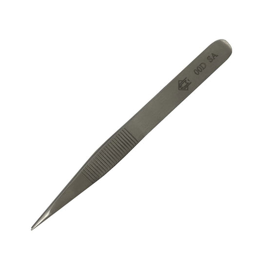 Piergiacomi Tweezers with thick strong internally serrated tips and finger grooves