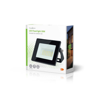Nedis LED Floodlight | 4000 K | Rated luminous flux: 1620 lm | IP65 | 1.00 m | Energy class: F | 220 - 240 V AC 50/60 Hz | 20 W