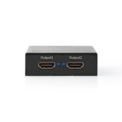 Nedis HDMI™ Splitter | 2 port(s) | HDMI™ Input | 2x HDMI™ Output | 4K@60Hz | 18 Gbps | Metal | Anthracite