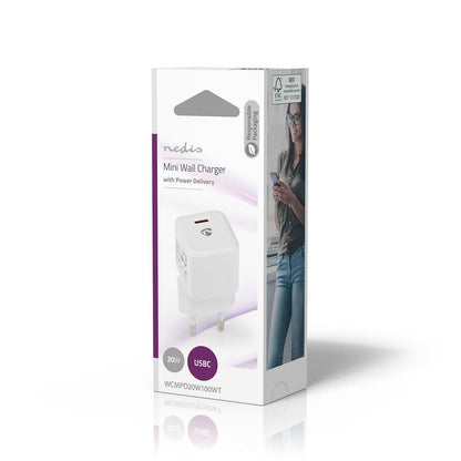 Nedis Wall Charger | Quick charge feature | 1.67 / 2.22 / 3.0 A | Number of outputs: 1 | USB-C™ | Automatic Voltage Selection | White