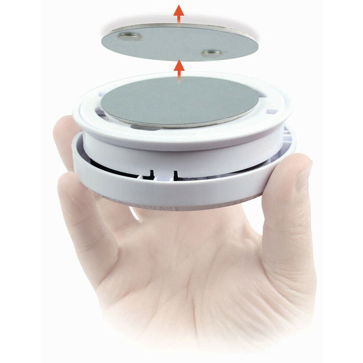 Nedis Detector Mount | Diameter: 70 mm | Magnetic | Adhesive Tape | Silver