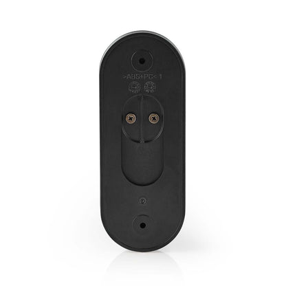 Nedis SmartLife Video Doorbell | Wi-Fi | Transformer | Full HD 1080p | Cloud Storage (optional) / microSD (not included) | IP54 | With motion sensor | Night vision | Black / Grey