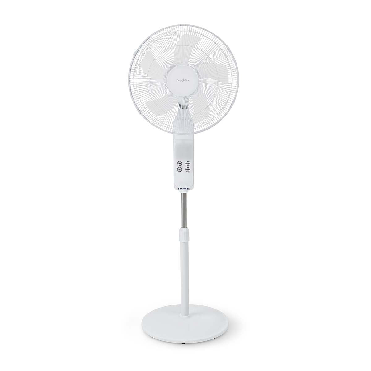 Nedis SmartLife Fan | Wi-Fi | 400 mm | Adjustable height | Rotates automatically | 3-Speed | Timer | Remote control | Android™ / IOS | White