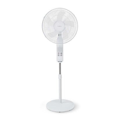 Nedis SmartLife Fan | Wi-Fi | 400 mm | Adjustable height | Rotates automatically | 3-Speed | Timer | Remote control | Android™ / IOS | White