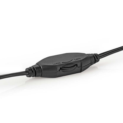Nedis Over-Ear Wired Headphones | Cable length: 2.70 m | Volume control | Black / Silver