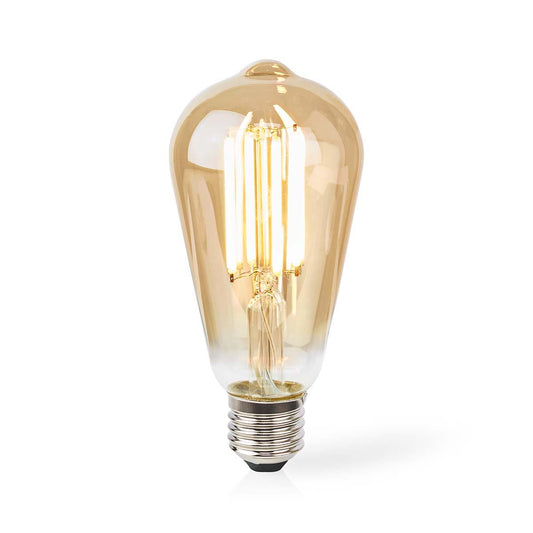 Nedis SmartLife LED Filament Bulb | Wi-Fi | E27 | 806 lm | 7 W | Warm White | 1800 - 3000 K | Glass | Android™ / IOS | ST64 | 1 pcs