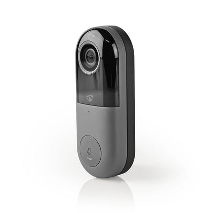 Nedis SmartLife Video Doorbell | Wi-Fi | Transformer | Full HD 1080p | Cloud Storage (optional) / microSD (not included) | IP54 | With motion sensor | Night vision | Black / Grey