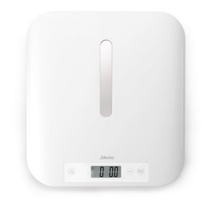 Alecto BC70 Digital Baby Weighing Scales, Personal Scale and Pet Scale in one - Up to 150 kg with Removable Weighing Surface - White