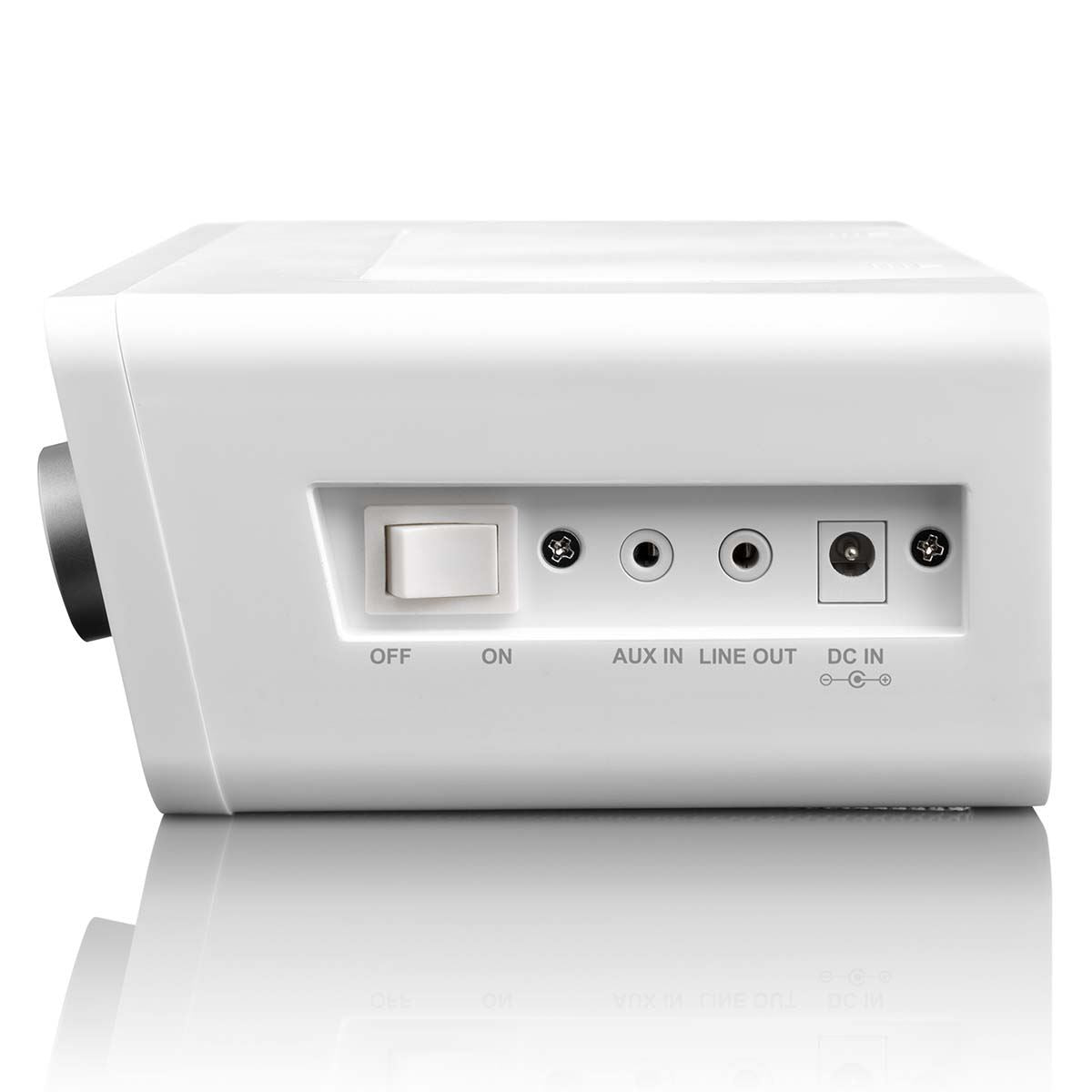Lenco KCR-2014 | Under Cabinet Kitchen Clock Internet / FM Radio| TFT Screen | Remote Control | White