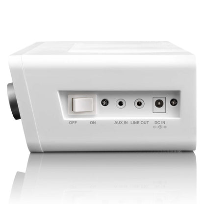 Lenco KCR-2014 | Under Cabinet Kitchen Clock Internet / FM Radio| TFT Screen | Remote Control | White