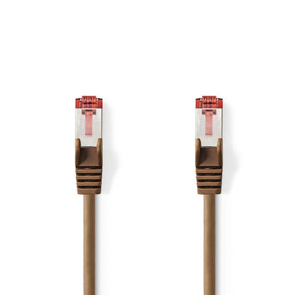 Nedis CAT6 Network Cable | RJ45 Male | RJ45 Male | S/FTP | 7.50 m | Round | LSZH | Brown | Polybag