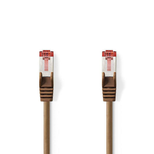 Nedis CAT6 Network Cable | RJ45 Male | RJ45 Male | S/FTP | 7.50 m | Round | LSZH | Brown | Polybag