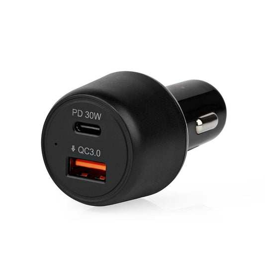 Nedis Car Charger | 48 W | 2x 3.0 A | Number of outputs: 2 | Port type: USB-A / USB-C™ | | Automatic Voltage Selection