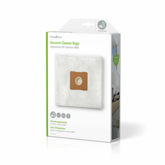 Nedis Vacuum Cleaner Bag | 4 pcs | Synthetic | Most sold for: Daewoo SB90 | White