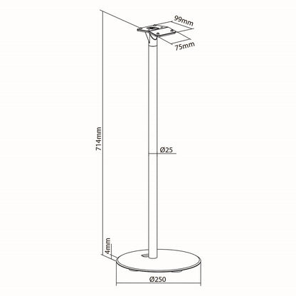 Nedis Speaker Mount | Compatible with: Sonos® Era300 | Stand | 5 kg | Fixed | ABS / Metal | Black